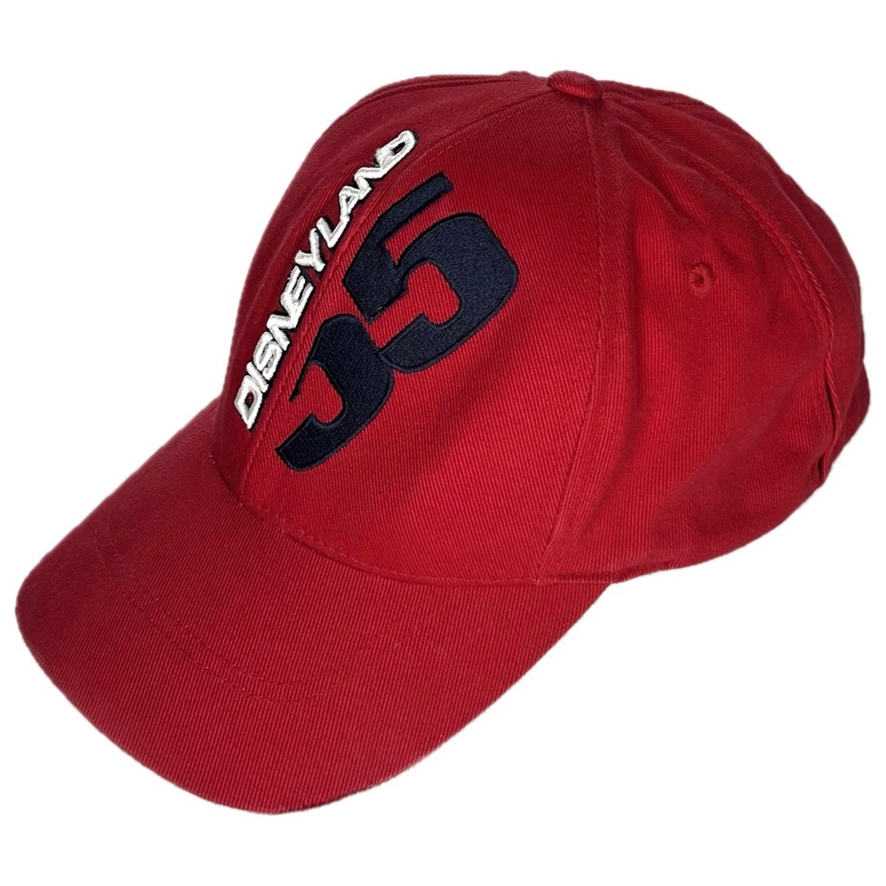 Vintage Disneyland 55 Cap Baseball Hat Cotton Flexseam Red White Blue OS Disney